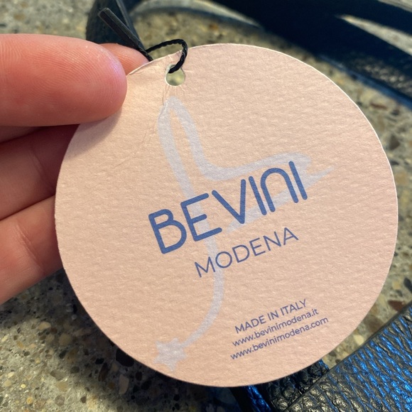 BEVINI Modena real black leather tote - Picture 2 of 6